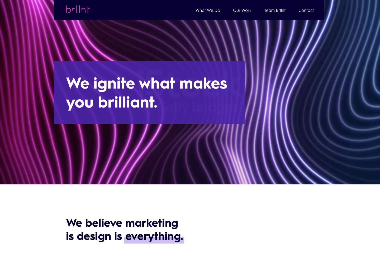 Brllnt marketing website